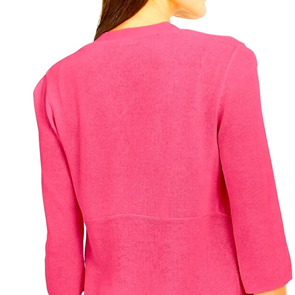 ALFANI Draped open cardigan in Coral size Large NWT - Picture 3 of 7